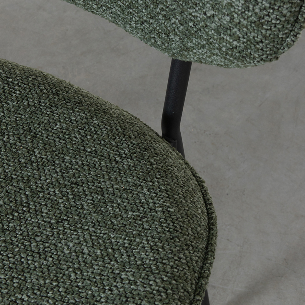LABEL51 Eetkamerstoel Senn - Forest - Boucle - Black Frame