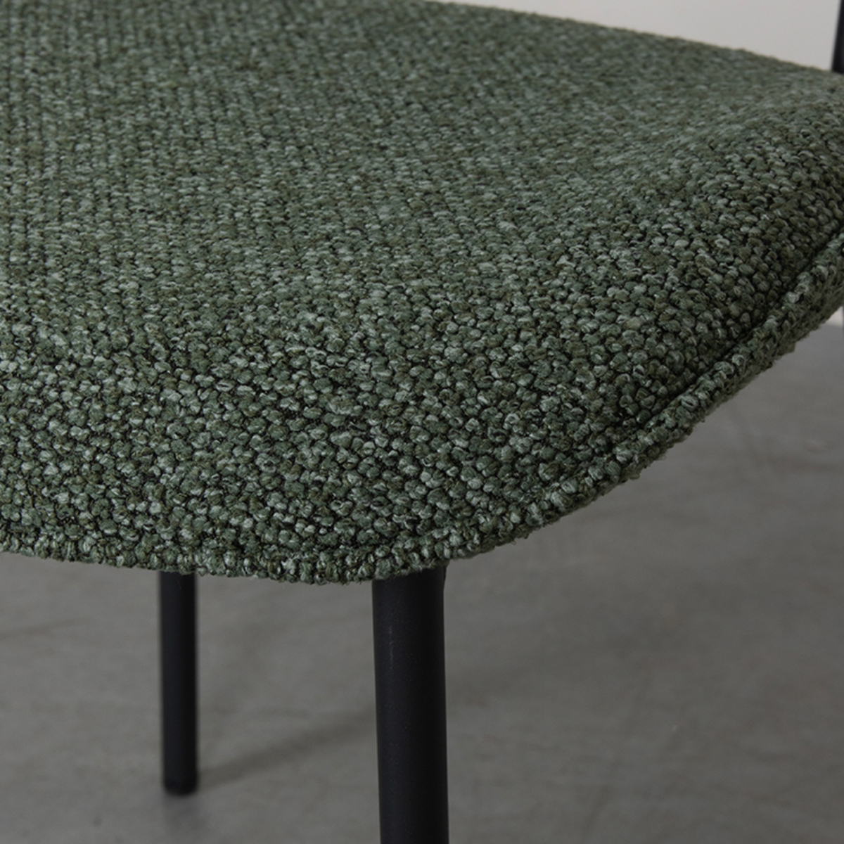 LABEL51 Eetkamerstoel Senn - Forest - Boucle - Black Frame