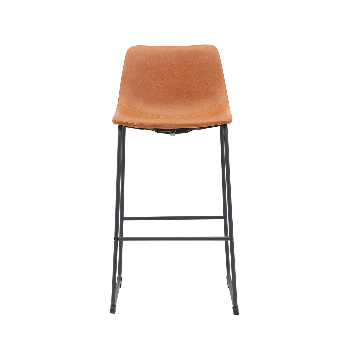 LABEL51 Barkruk Risto - Cognac - PU-Leder - Zithoogte 75