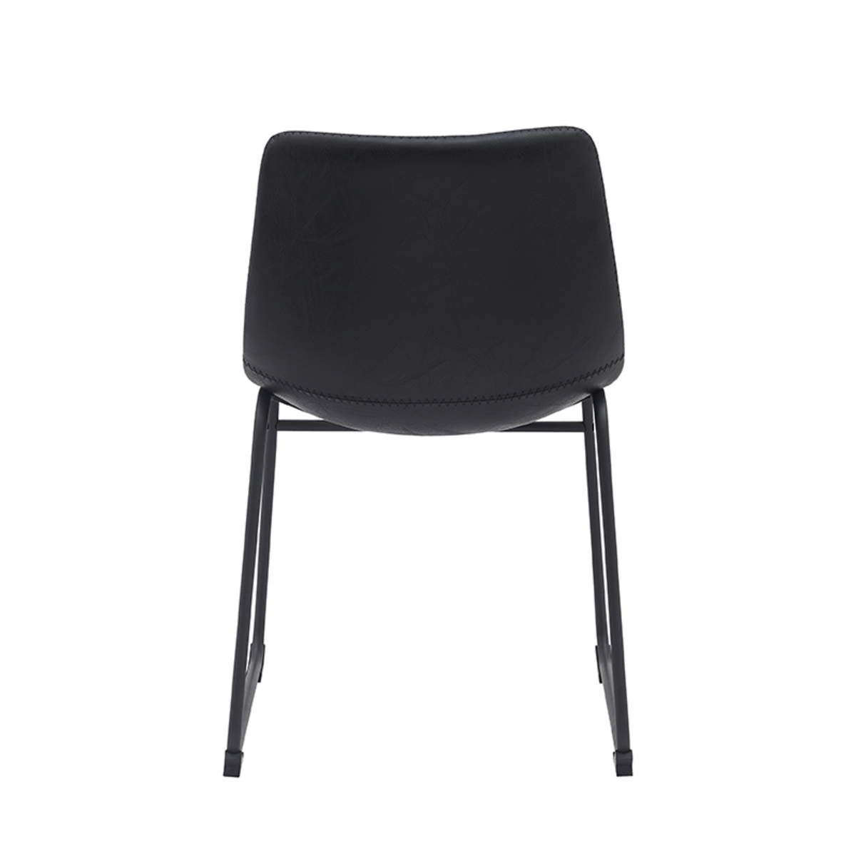 LABEL51 Eetkamerstoel Risto - Zwart - PU-Leder - Black Frame