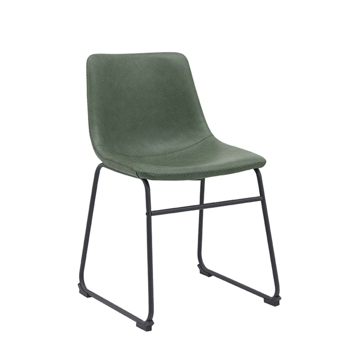LABEL51 Eetkamerstoel Risto - Hunter - PU-Leder - Black Frame
