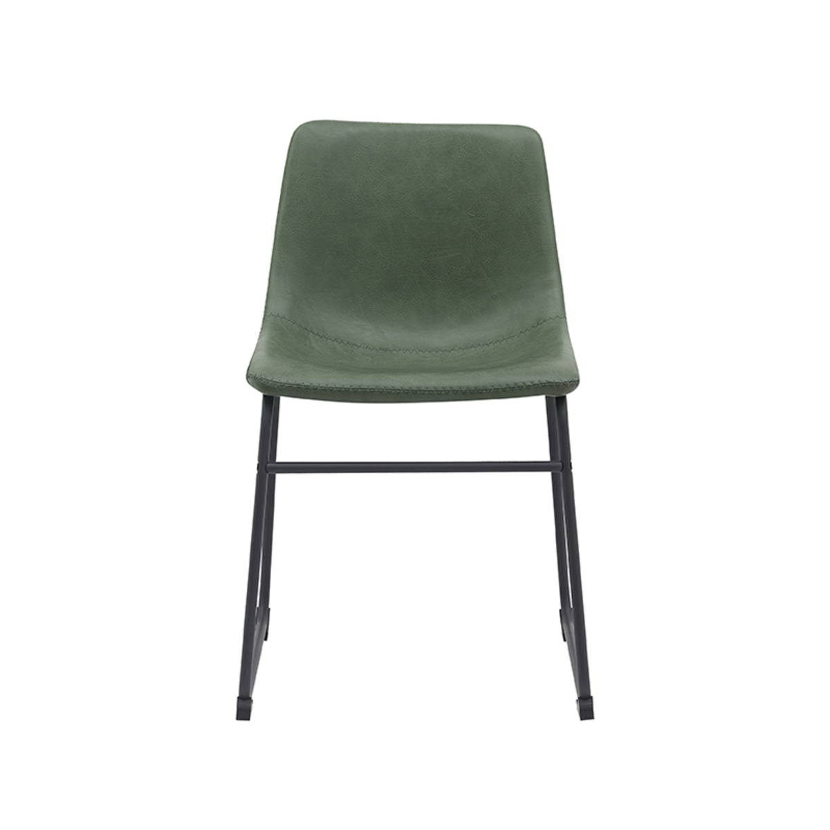 LABEL51 Eetkamerstoel Risto - Hunter - PU-Leder - Black Frame