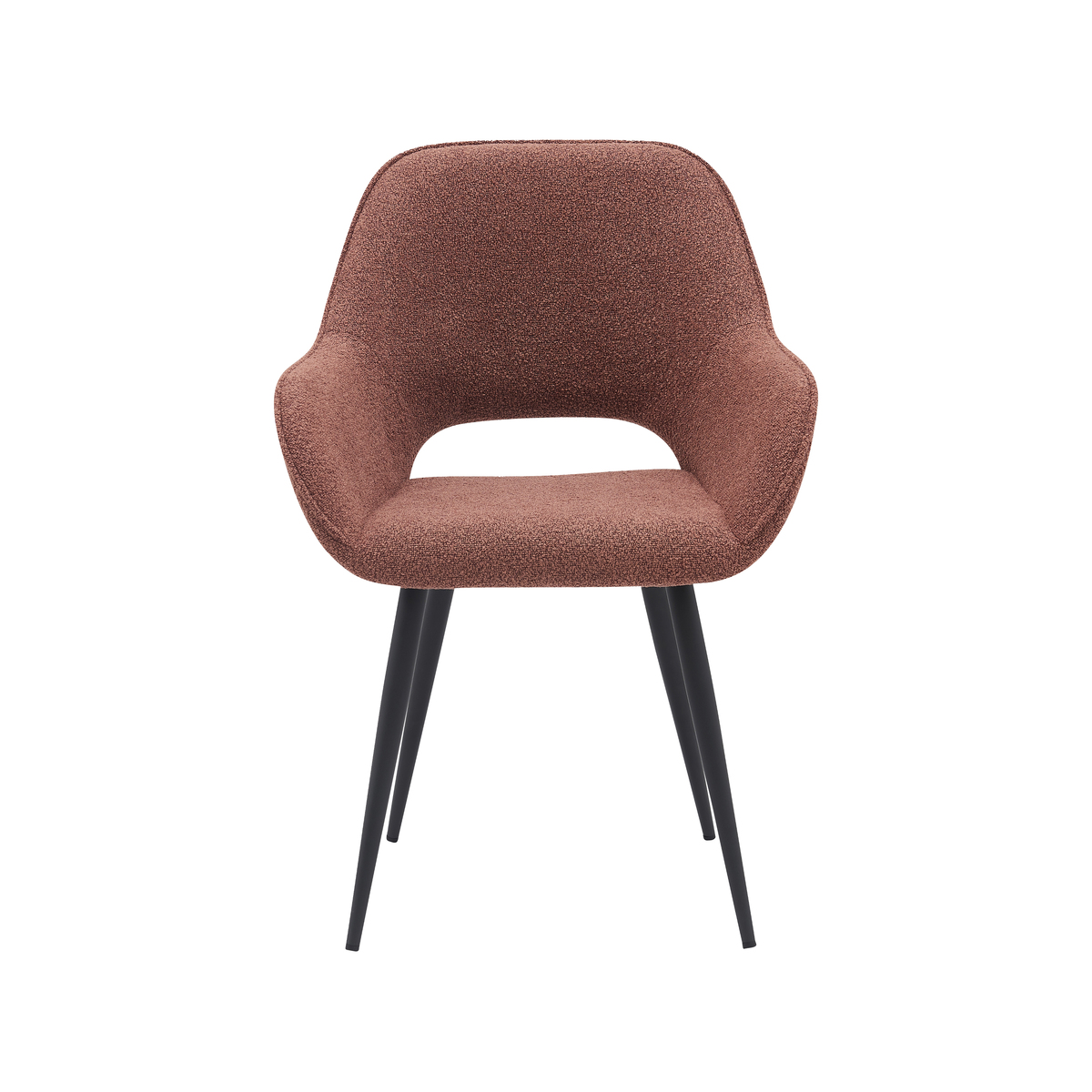 LABEL51 Eetkamerstoel Fer - Terra - Boucle - Black Frame