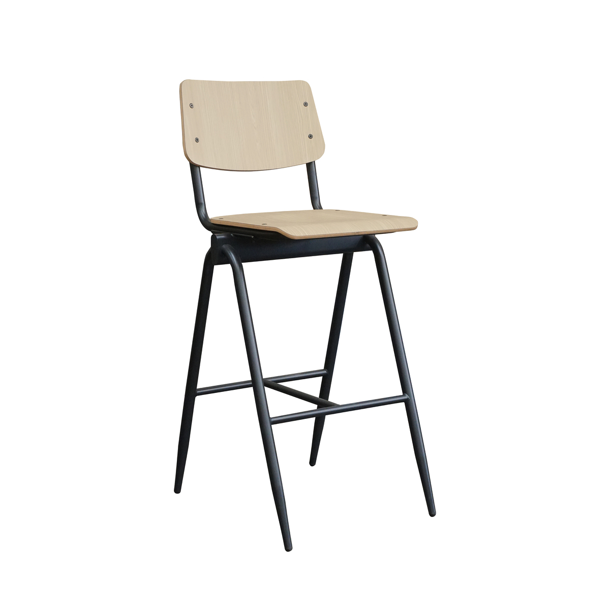 LABEL51 Barkruk Solid - Naturel - Hout - Zithoogte 86