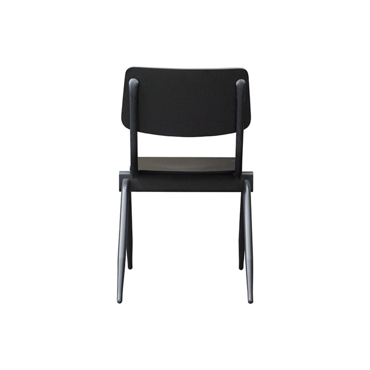 LABEL51 Eetkamerstoel Solid - Zwart - Hout - Black Frame
