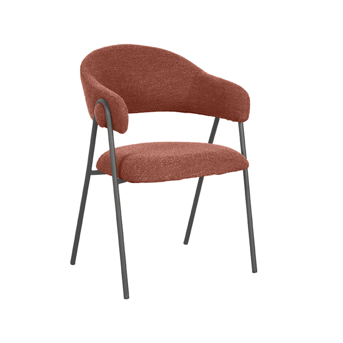 LABEL51 Eetkamerstoel Lowen - Terra - Boucle - Black Frame