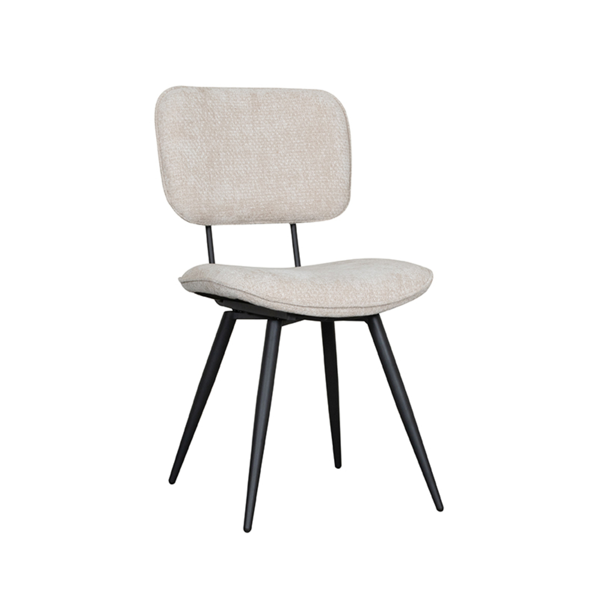 LABEL51 Eetkamerstoel Liva - Naturel - Elite - Black Frame