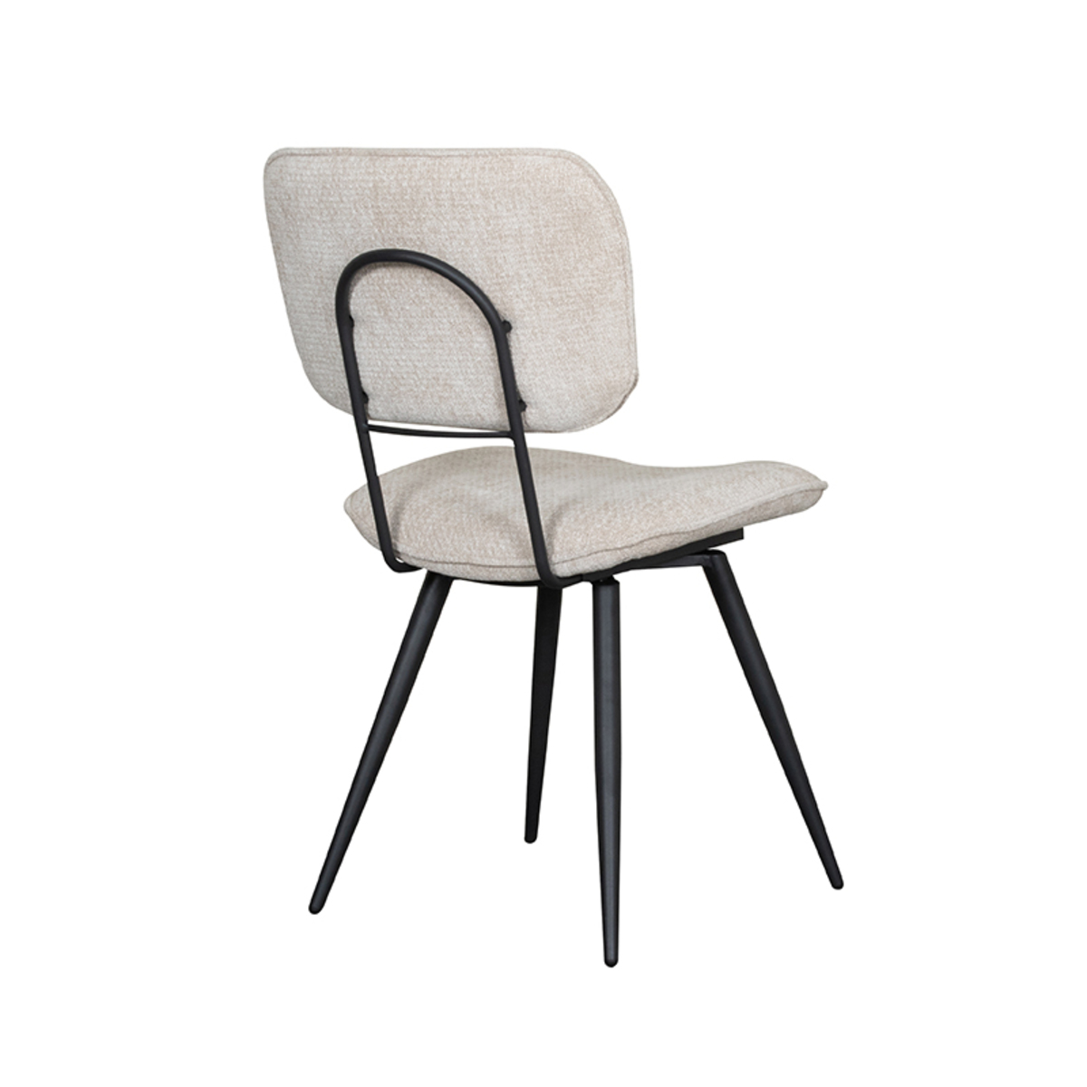 LABEL51 Eetkamerstoel Liva - Naturel - Elite - Black Frame