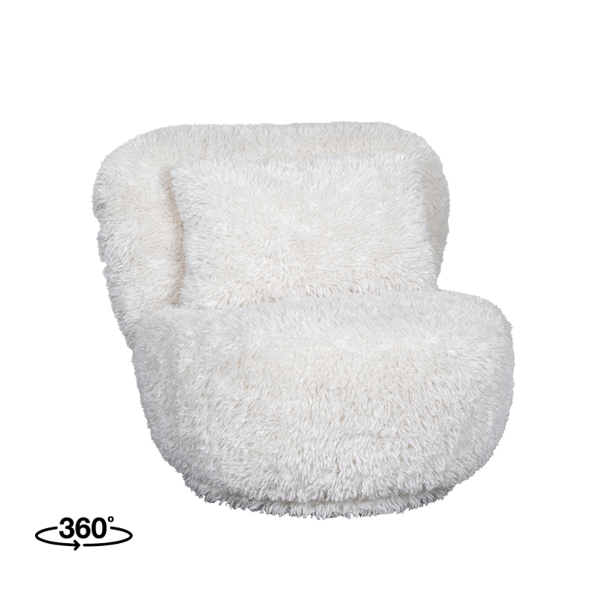 LABEL51 Fauteuil Doodle - Crème - Fluffy - One Size