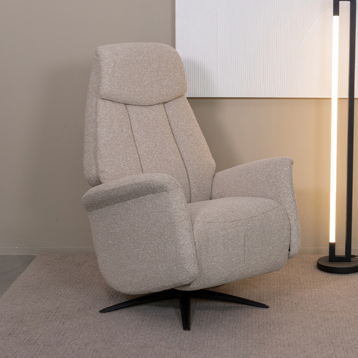 LABEL51 Fauteuil Oslo - Naturel - Boucle - One Size