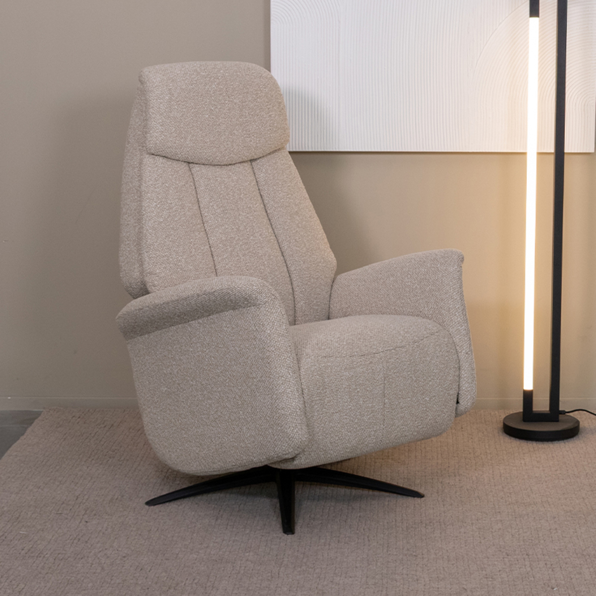 LABEL51 Fauteuil Oslo - Naturel - Boucle - One Size