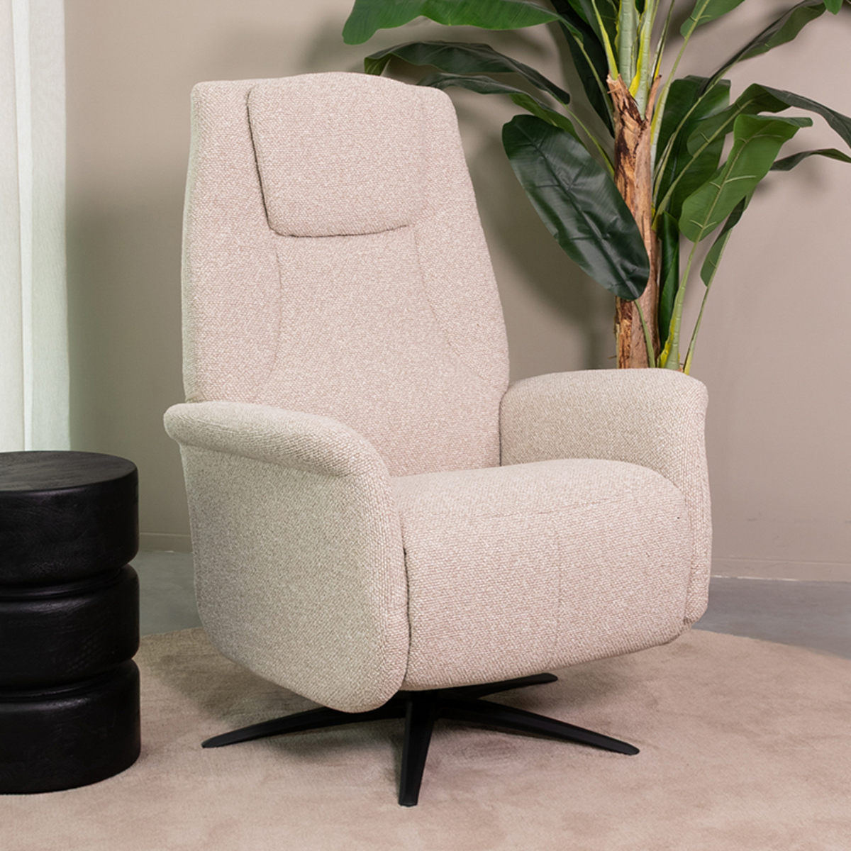 LABEL51 Fauteuil Stockholm - Naturel - Boucle - One Size