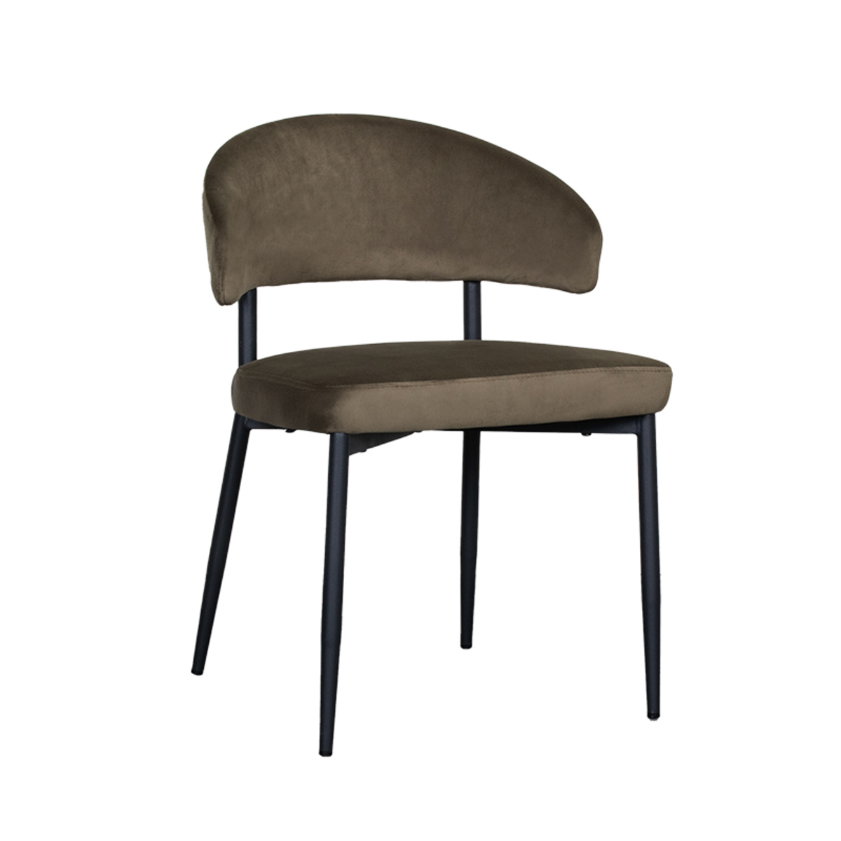 LABEL51 Eetkamerstoel Bliss - Hunter - Fluweel - Black Frame