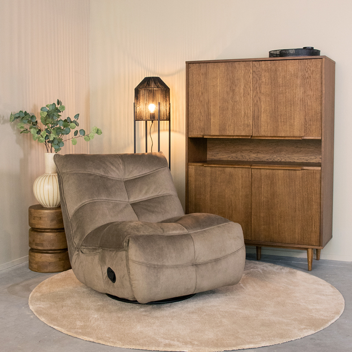 LABEL51 Fauteuil Take It Easy - Taupe - Cosmo - One Size