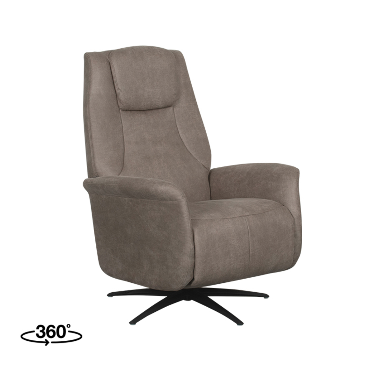 LABEL51 Fauteuil Stockholm - Taupe - Micro Suede - One Size