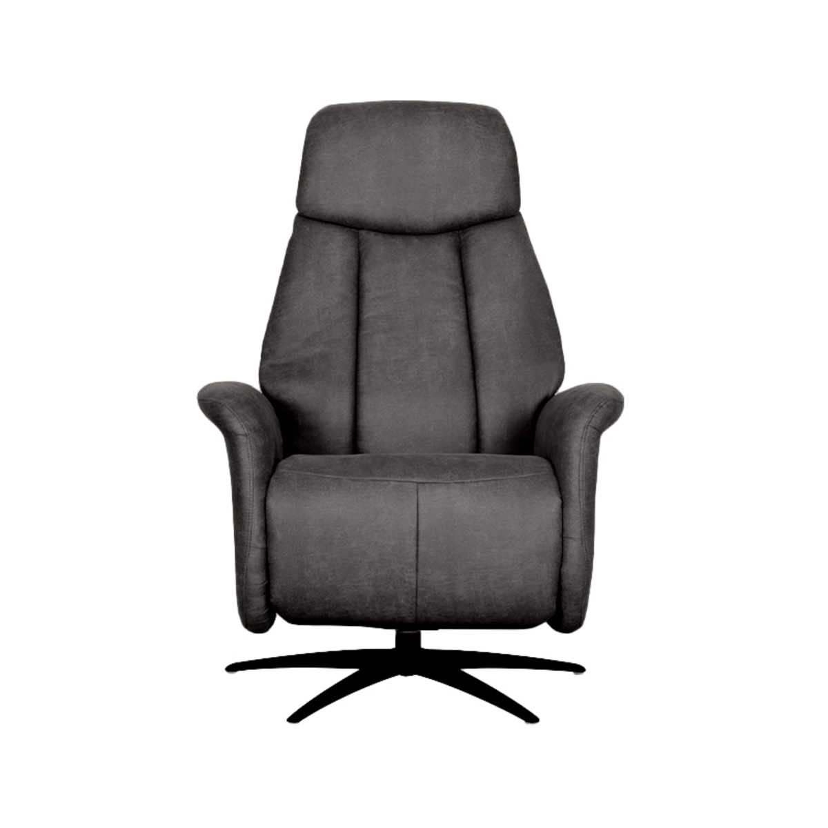 LABEL51 Fauteuil Oslo - Antraciet - Micro Suede - One Size