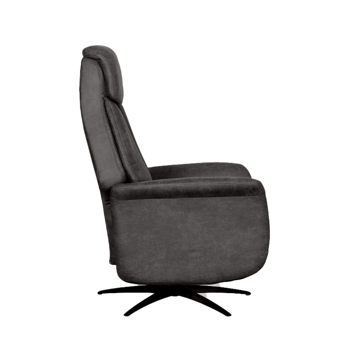 LABEL51 Fauteuil Oslo - Antraciet - Micro Suede - One Size