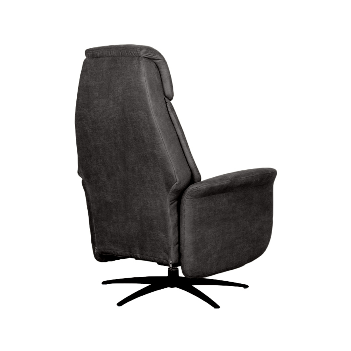 LABEL51 Fauteuil Oslo - Antraciet - Micro Suede - One Size