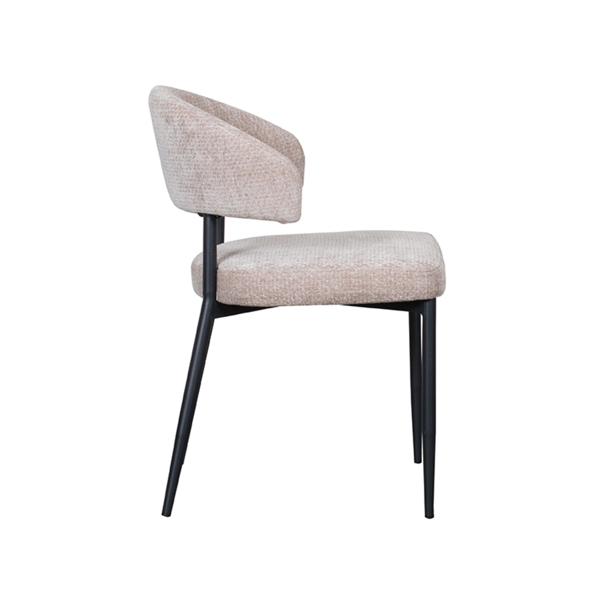 LABEL51 Eetkamerstoel Bliss - Clay - Elite - Black Frame