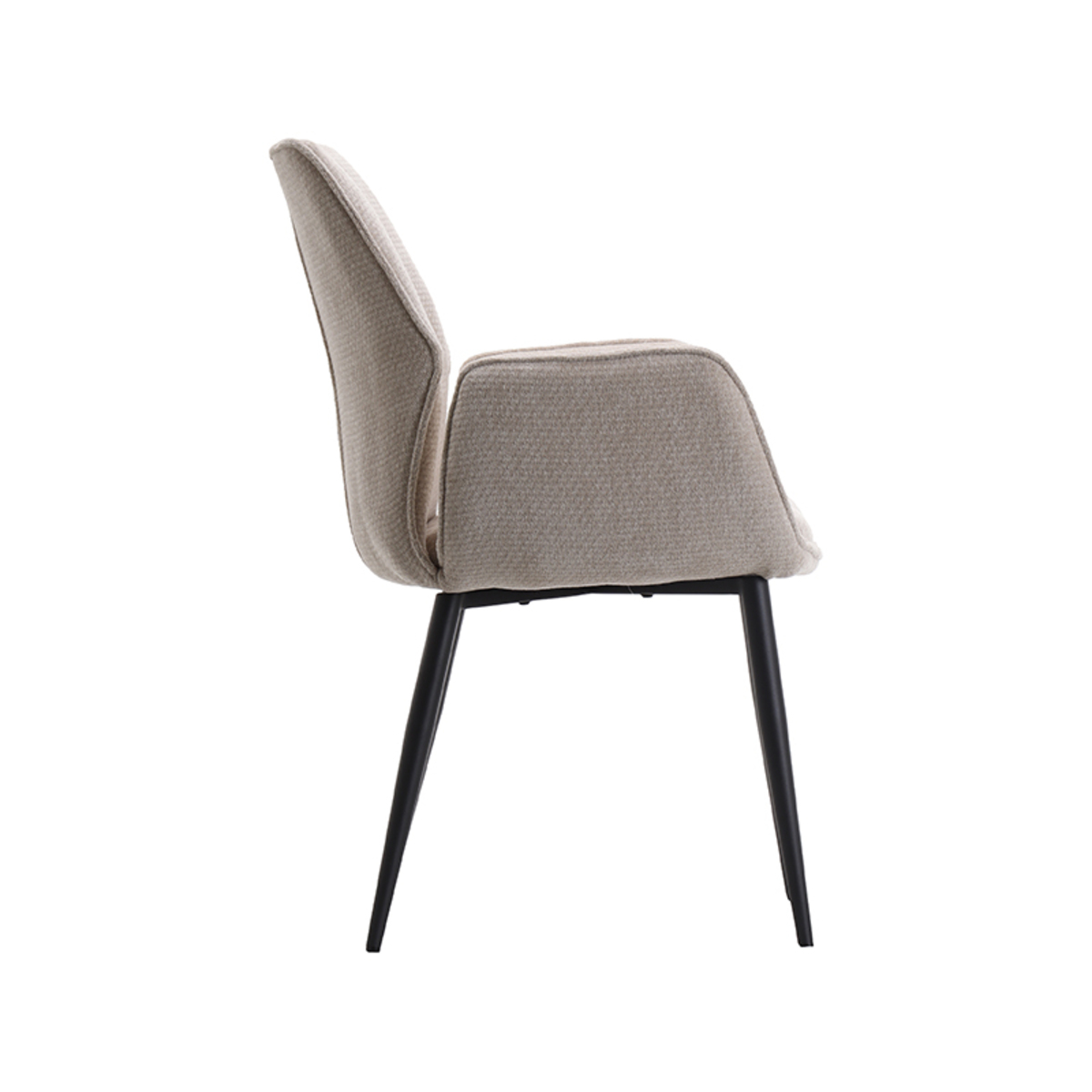 LABEL51 Eetkamerstoel Morris - Naturel - Elite - Black Frame