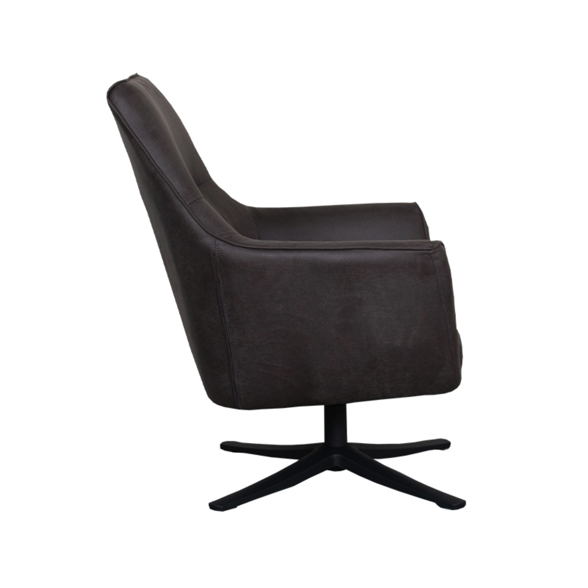 LABEL51 Fauteuil Tod - Antraciet - Micro Suede - One Size