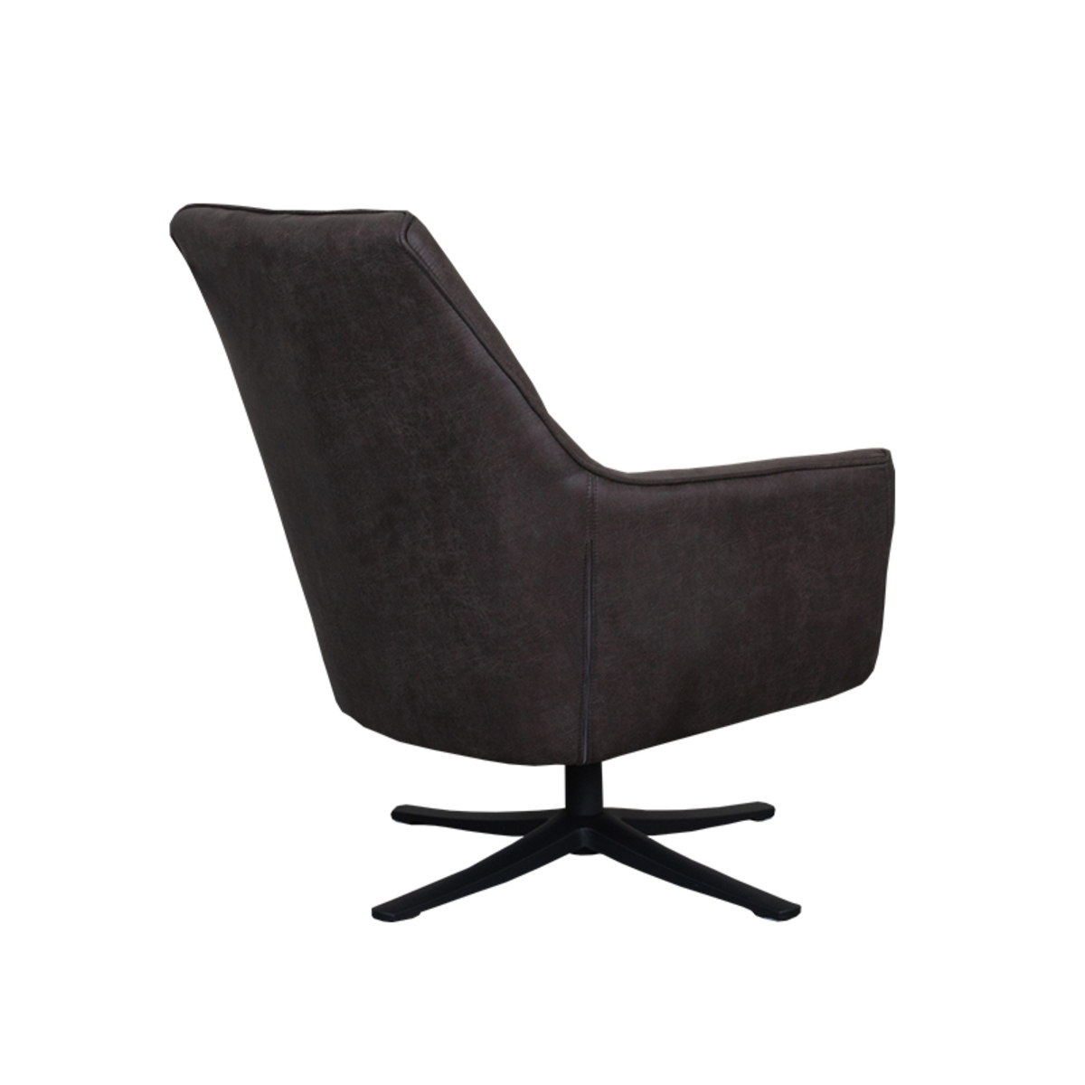 LABEL51 Fauteuil Tod - Antraciet - Micro Suede - One Size