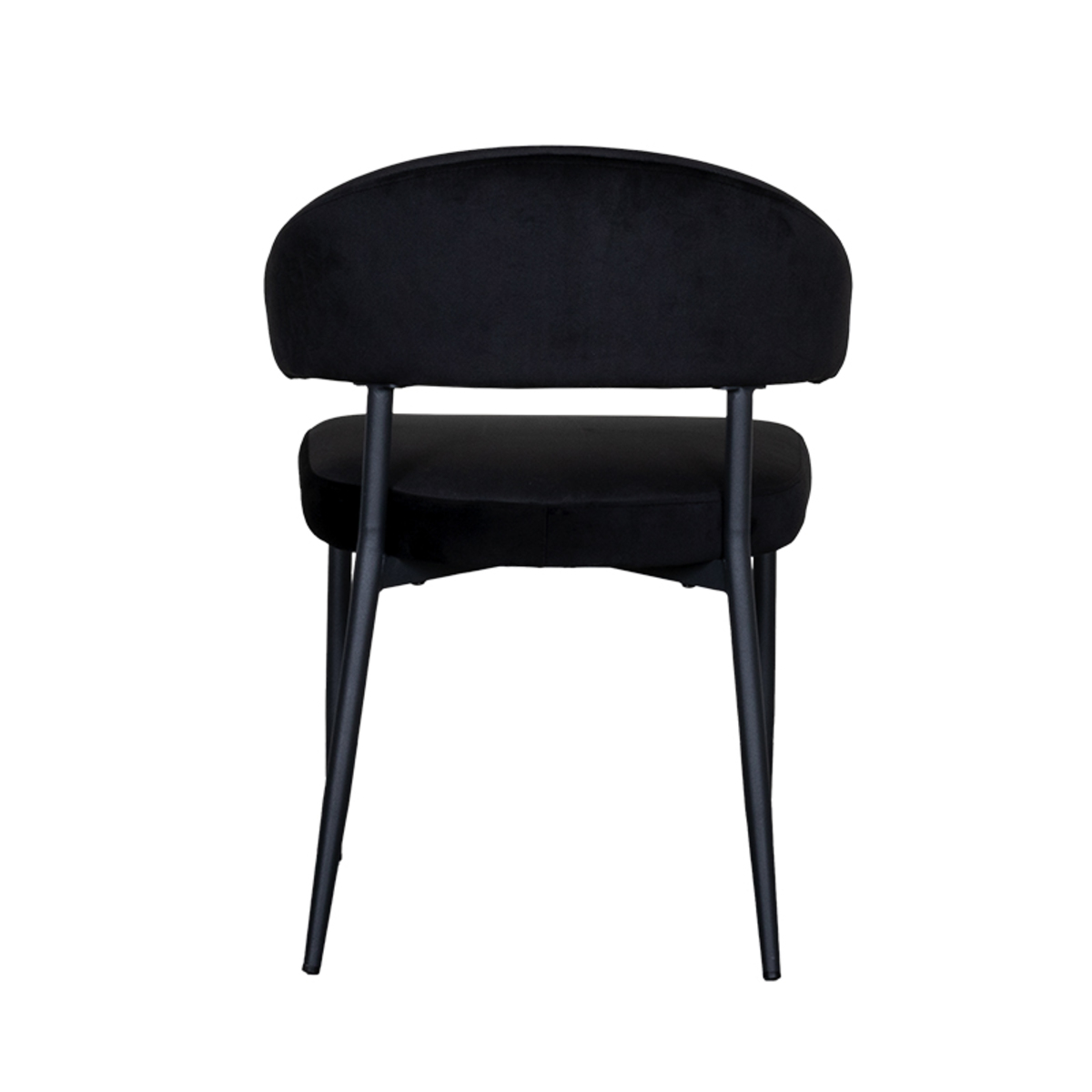 LABEL51 Eetkamerstoel Bliss - Zwart - Fluweel - Black Frame