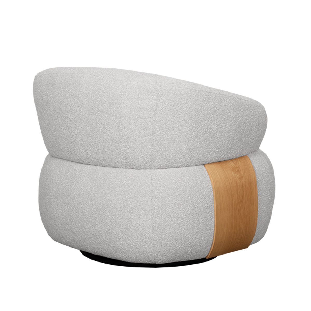 LABEL51 Fauteuil Valenza - Naturel - Boucle - Naturel Eiken