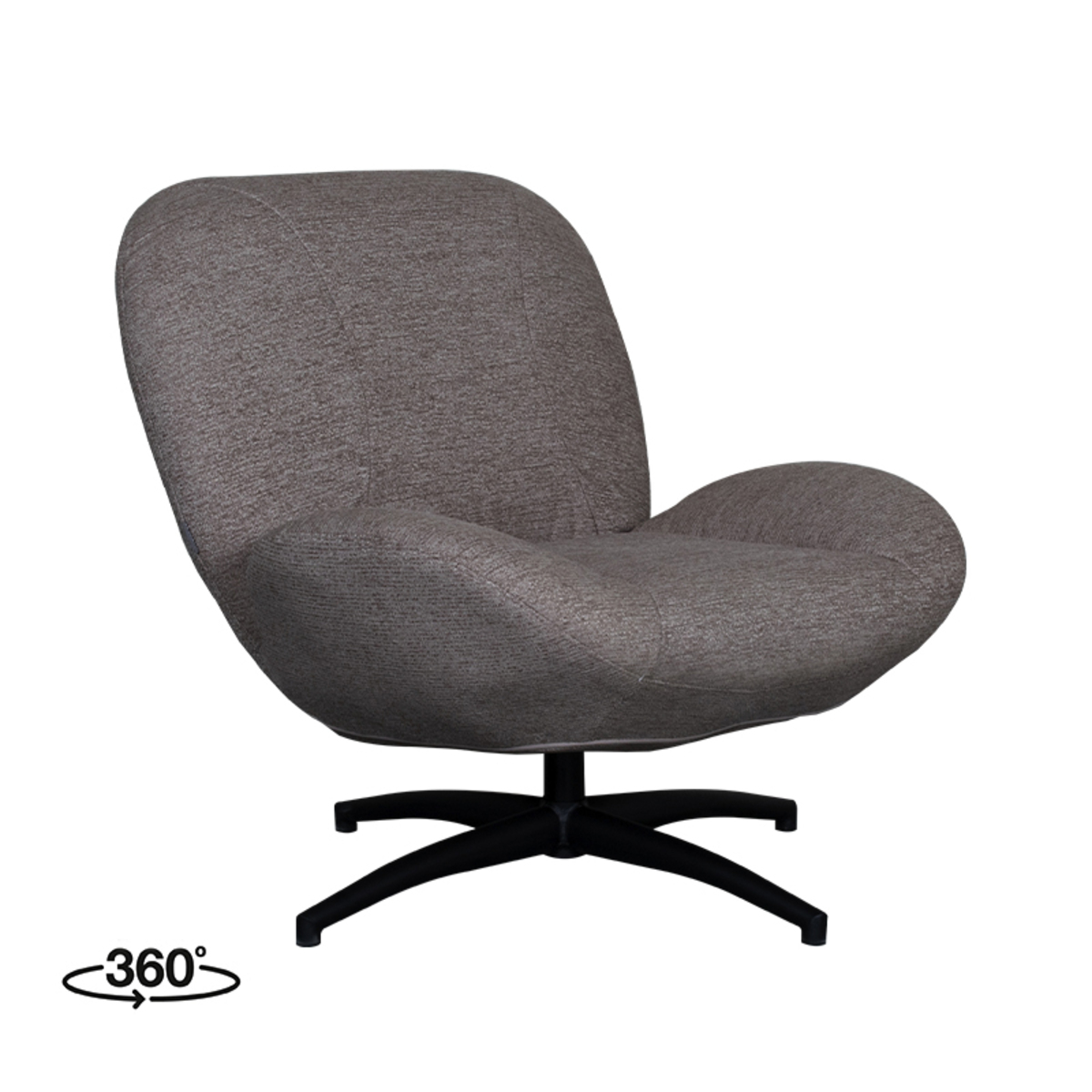 LABEL51 Fauteuil Clayton - Taupe - Canyon - One Size