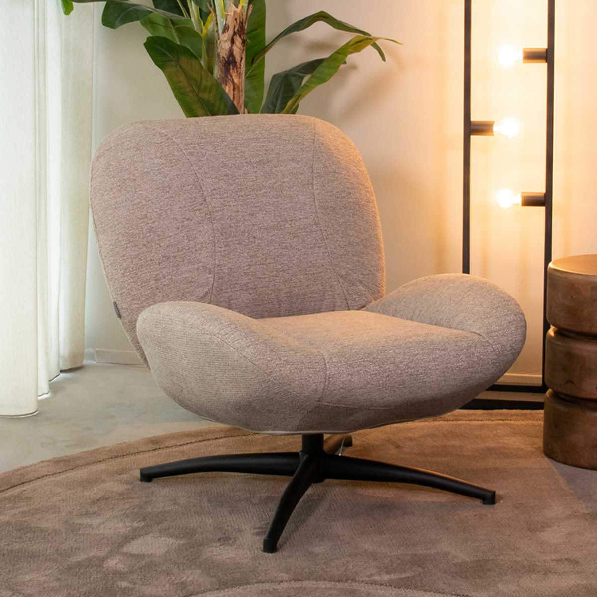 LABEL51 Fauteuil Clayton - Taupe - Canyon - One Size