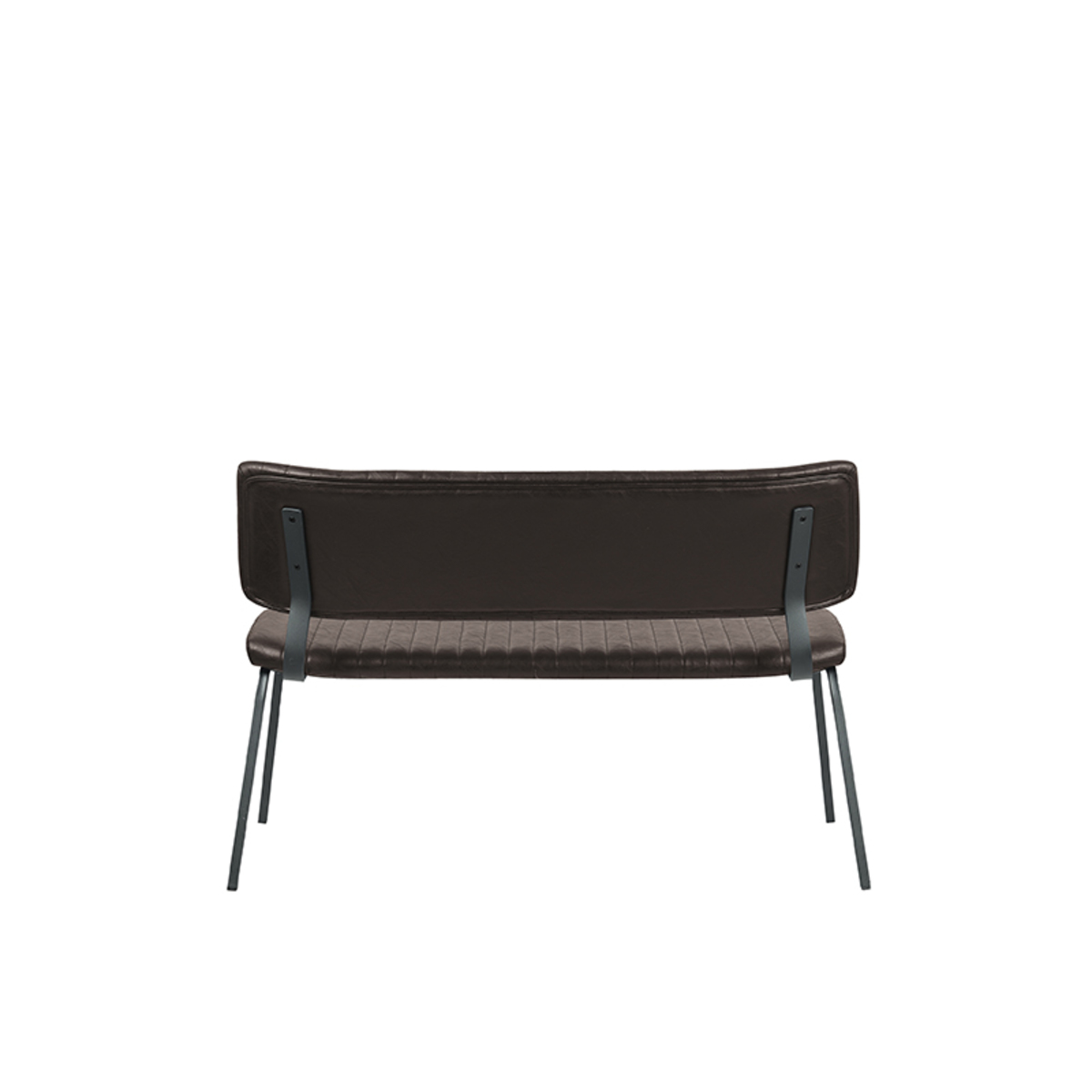 LABEL51 Eetkamerbank Gusto - Donkerbruin - PU-Leder - 120 cm