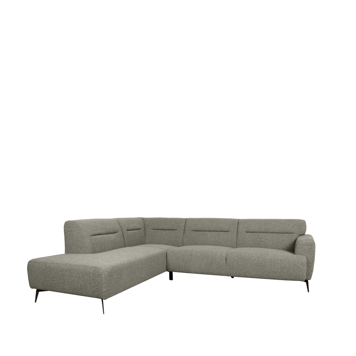 LABEL51 Hoekbank Bolzano - Truffel grijs - Boucle - Links