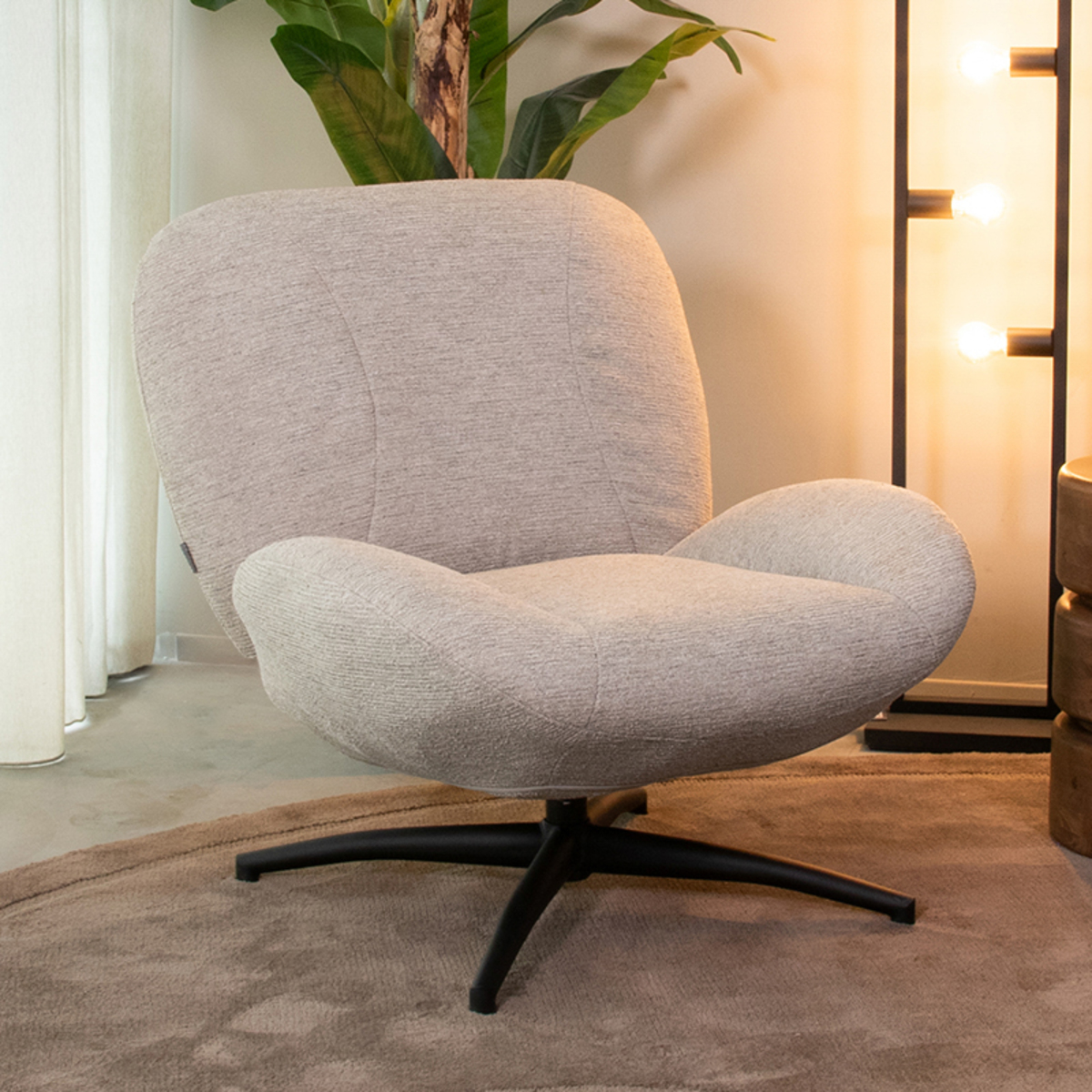 LABEL51 Fauteuil Clayton - Grijs - Canyon - One Size