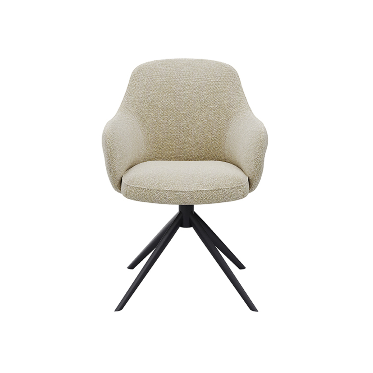 LABEL51 Eetkamerstoel Bern - Naturel - Boucle - Black Frame