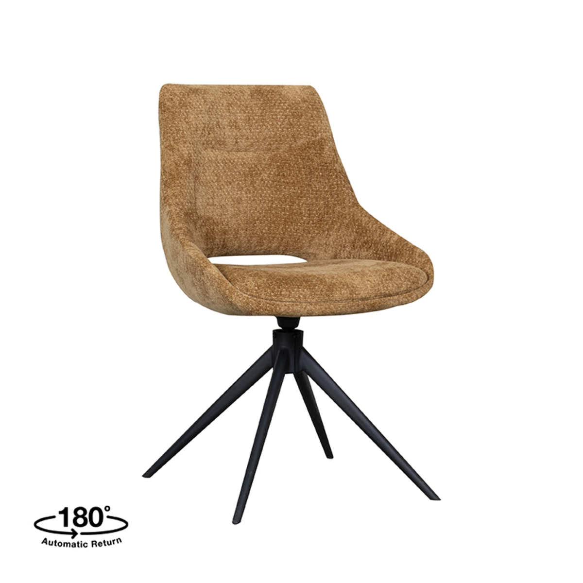 LABEL51 Eetkamerstoel Marlow - Mustard - Elite - Black Frame