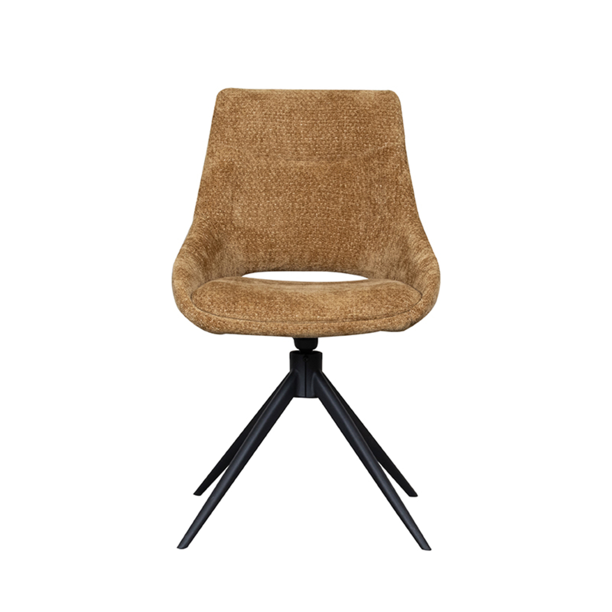 LABEL51 Eetkamerstoel Marlow - Mustard - Elite - Black Frame