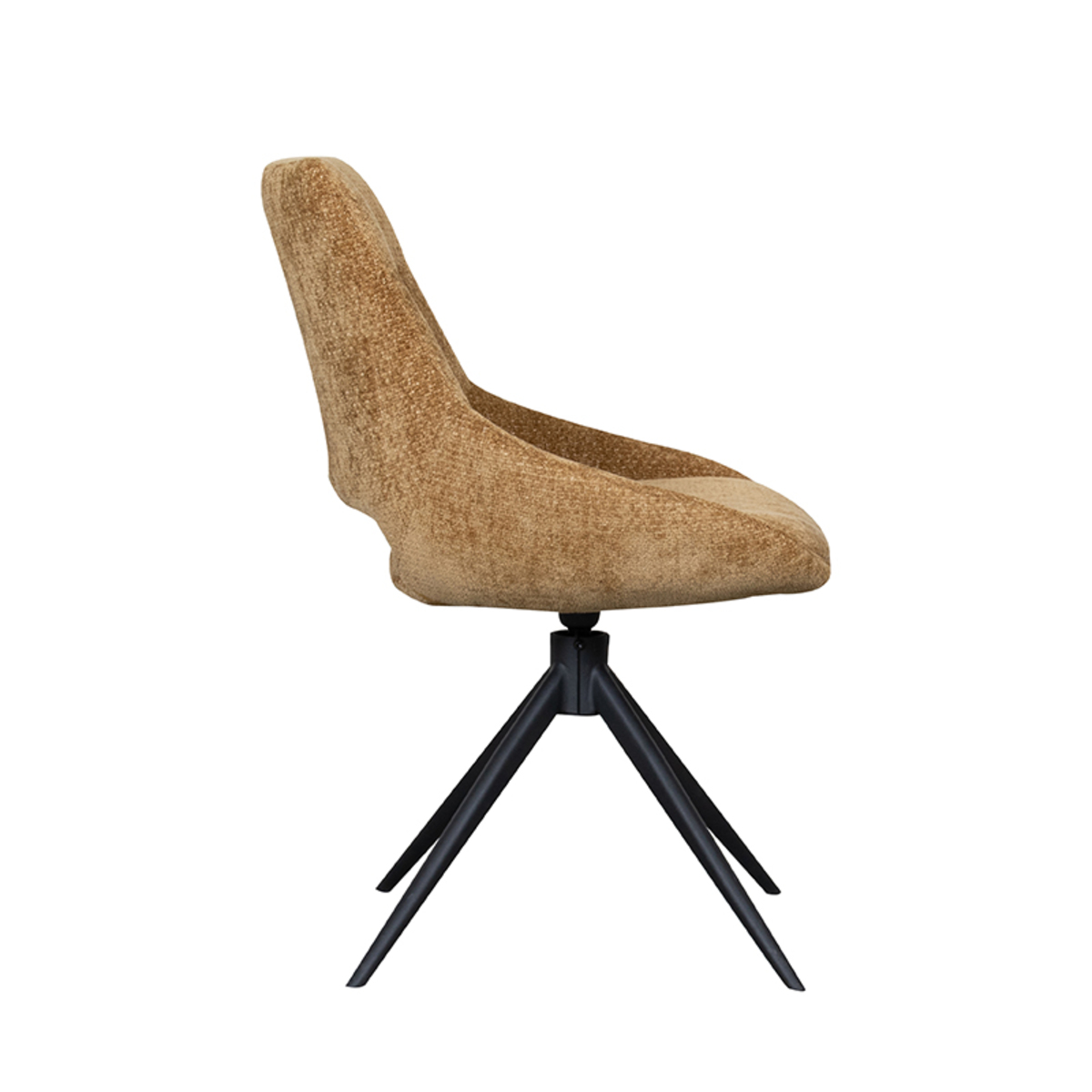 LABEL51 Eetkamerstoel Marlow - Mustard - Elite - Black Frame