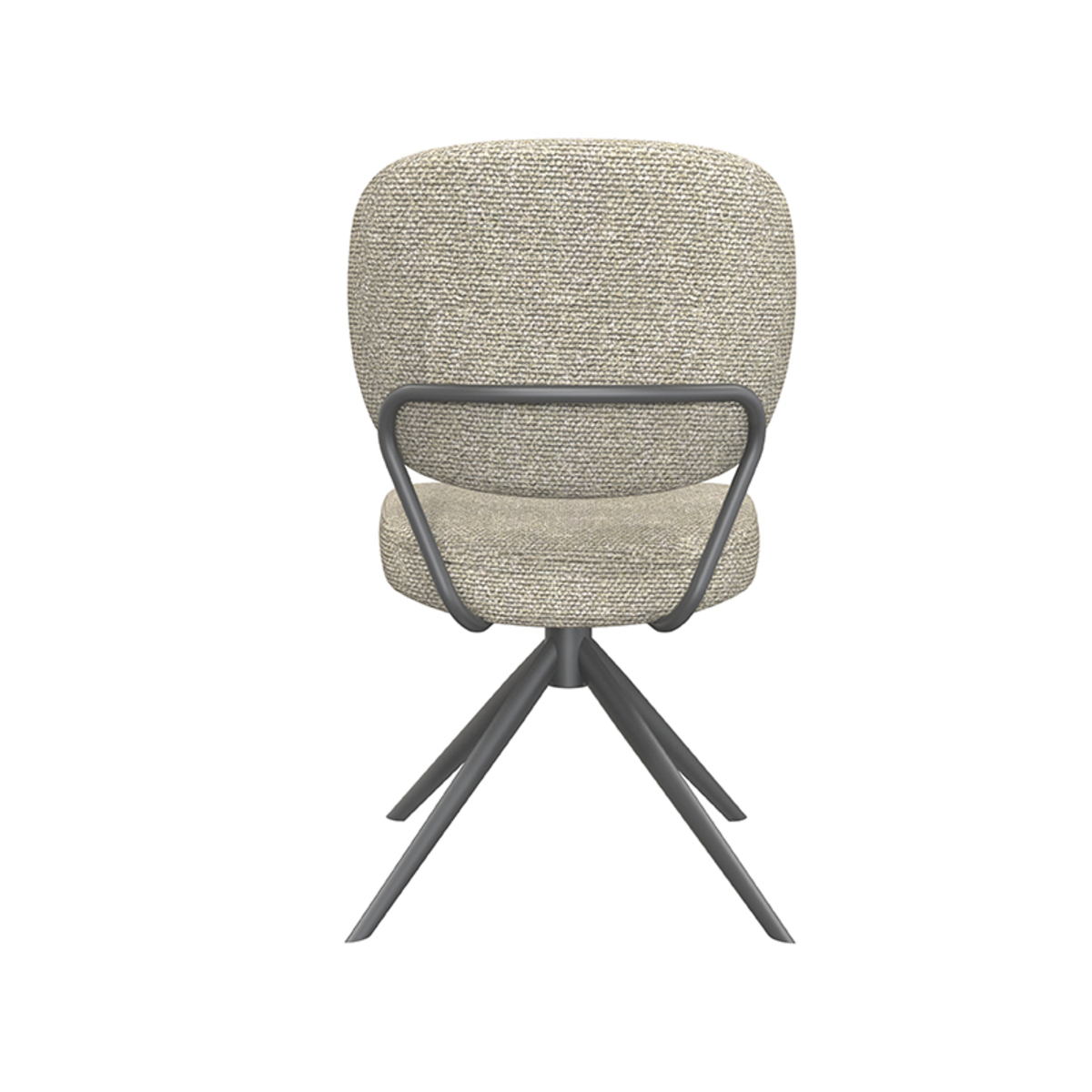 LABEL51 Eetkamerstoel Geneva - Naturel - Boucle - Black Frame