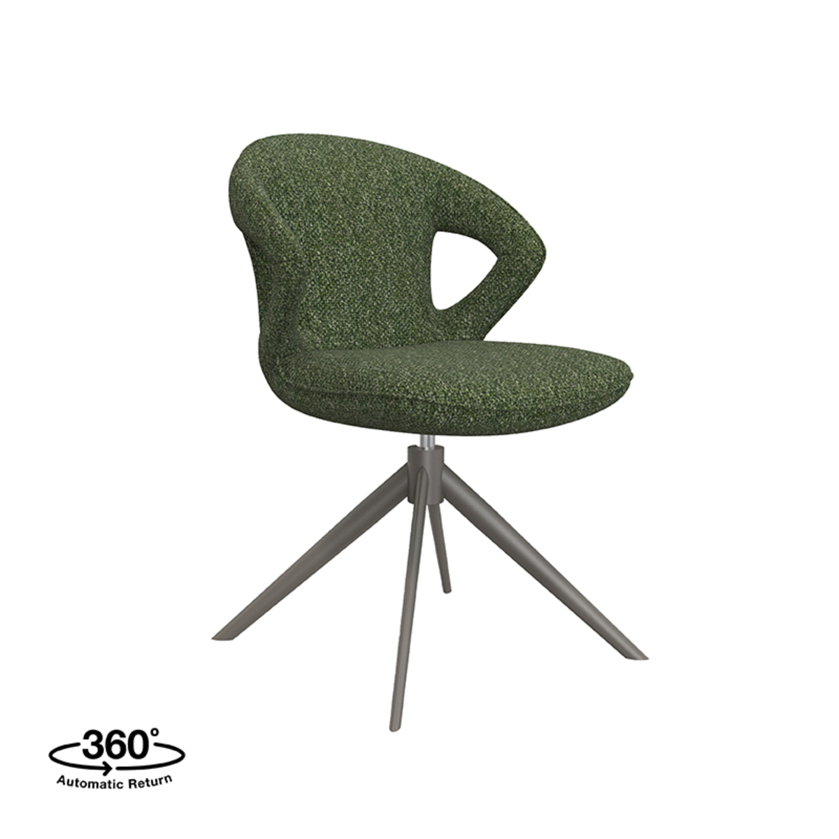 LABEL51 Eetkamerstoel Zurich - Forest - Boucle - Forest Frame