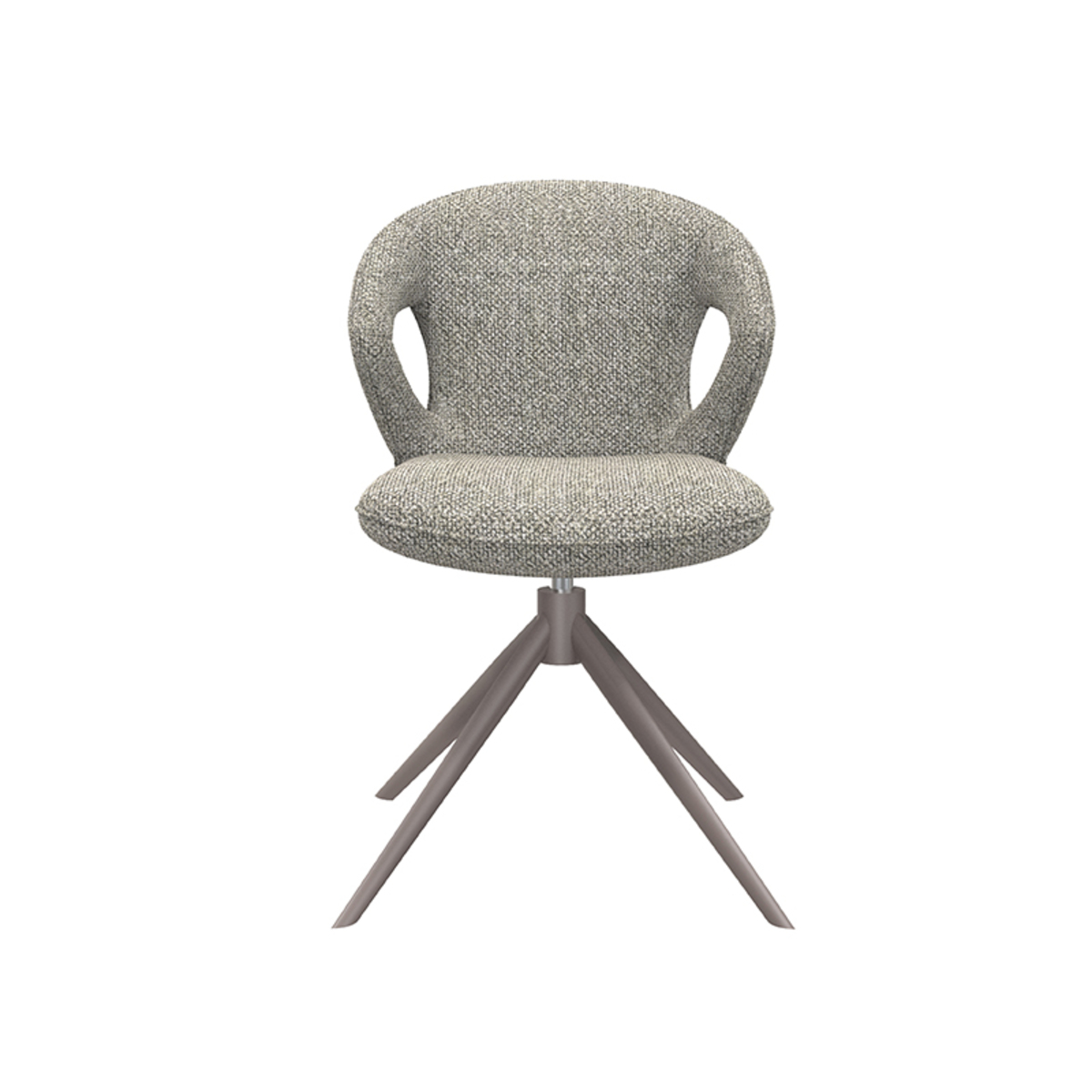 LABEL51 Eetkamerstoel Zurich - Truffel grijs - Boucle - Bronze Frame