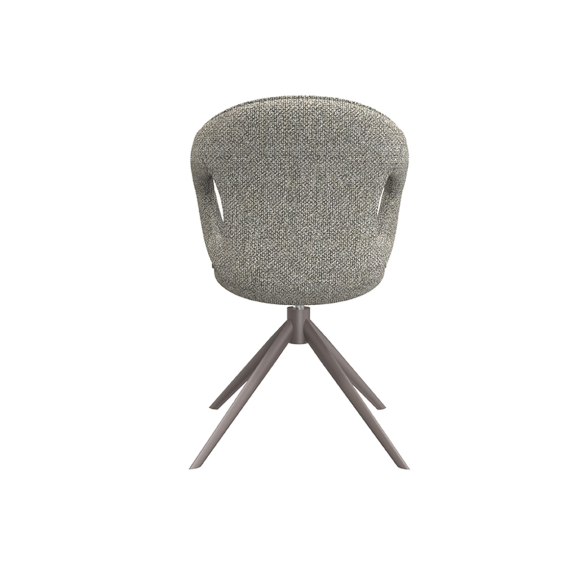 LABEL51 Eetkamerstoel Zurich - Truffel grijs - Boucle - Bronze Frame