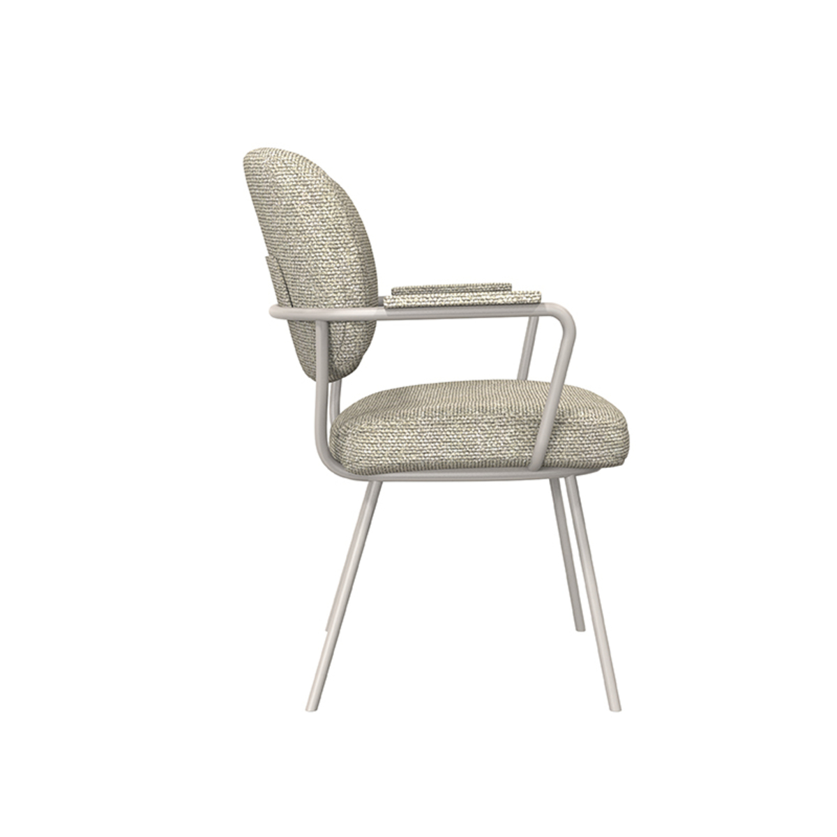 LABEL51 Eetkamerstoel Lausanne - Naturel - Boucle - Taupe Frame