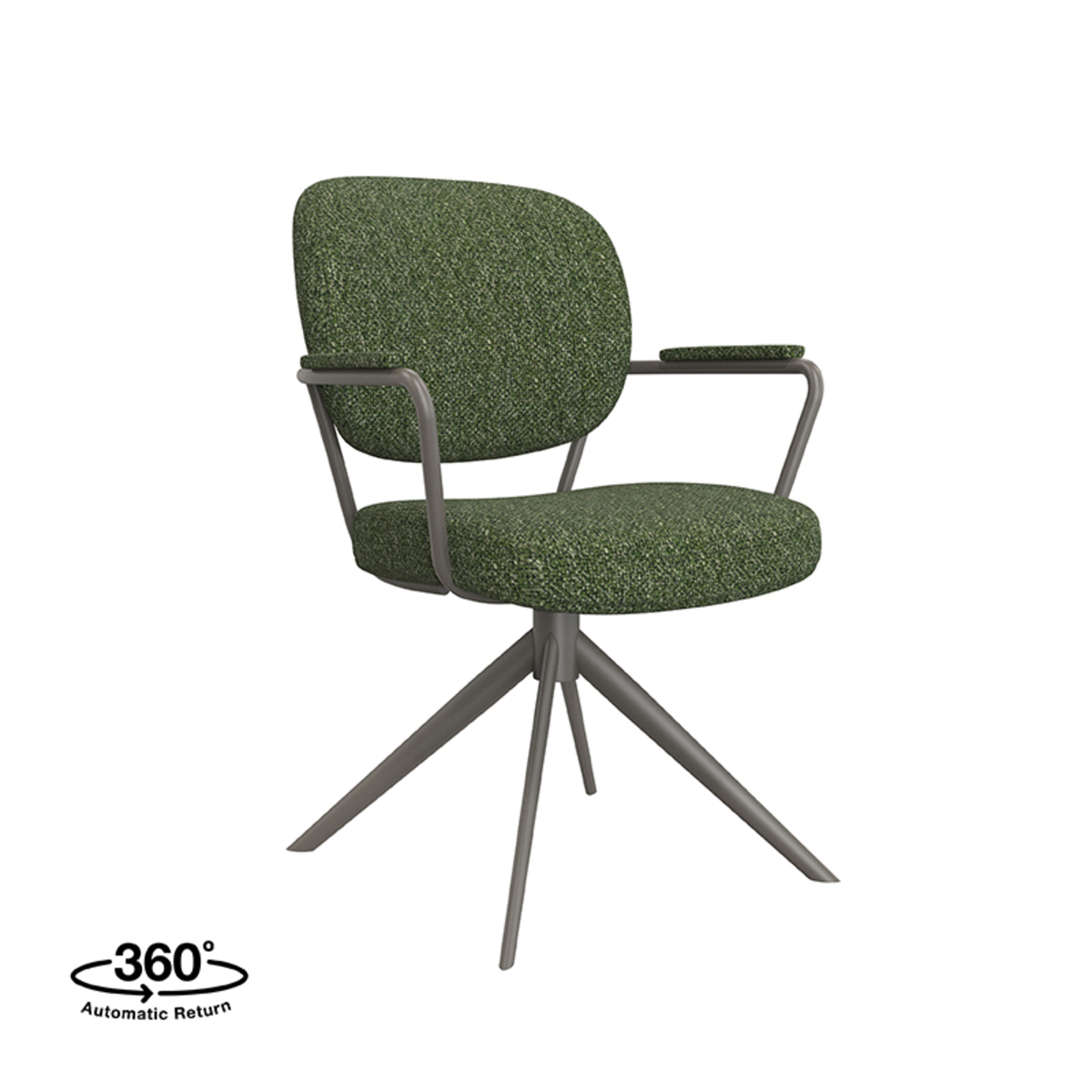 LABEL51 Eetkamerstoel Basel - Forest - Boucle - Forest Frame