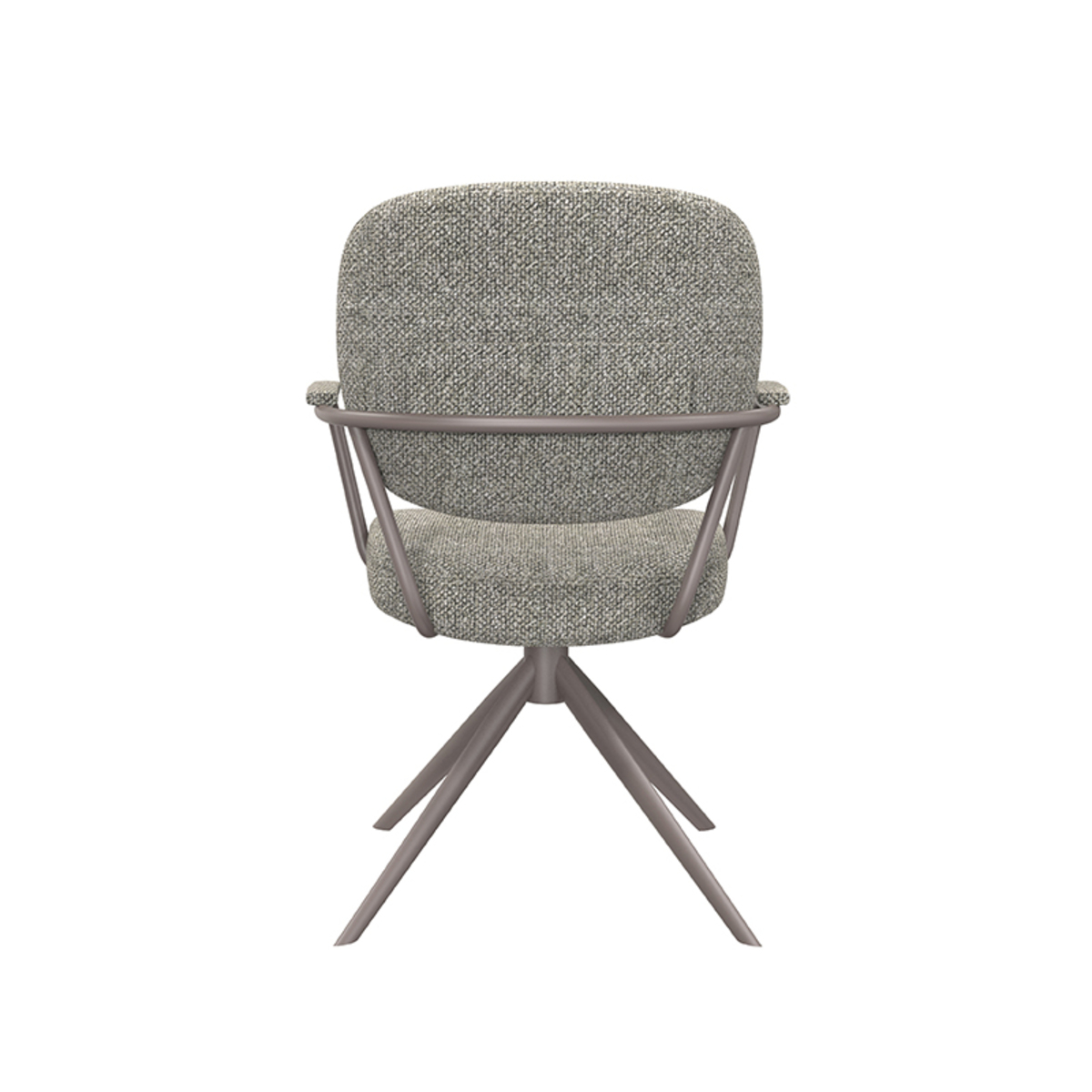 LABEL51 Eetkamerstoel Basel - Truffel grijs - Boucle - Bronze Frame