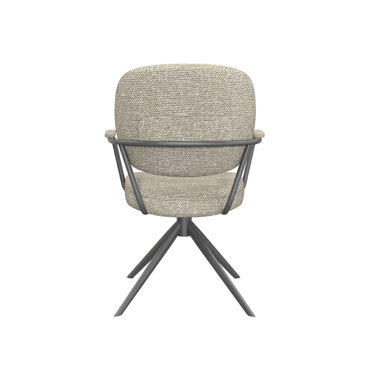 LABEL51 Eetkamerstoel Basel - Naturel - Boucle - Black Frame