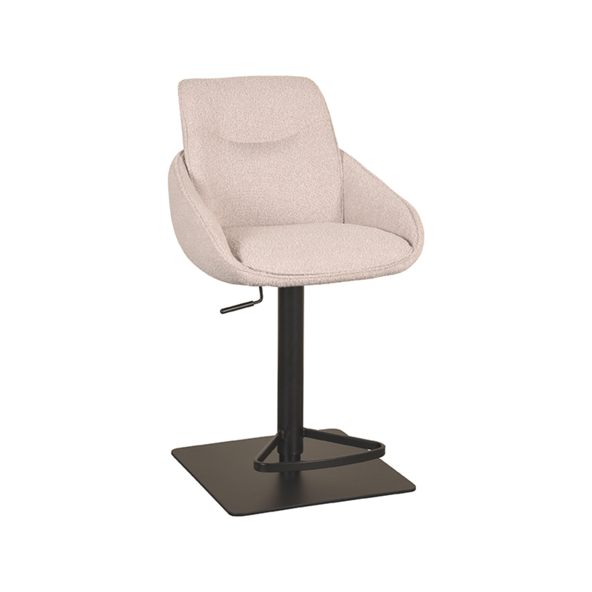 LABEL51 Barkruk Beauty - Naturel - Boucle - Zithoogte 56-82