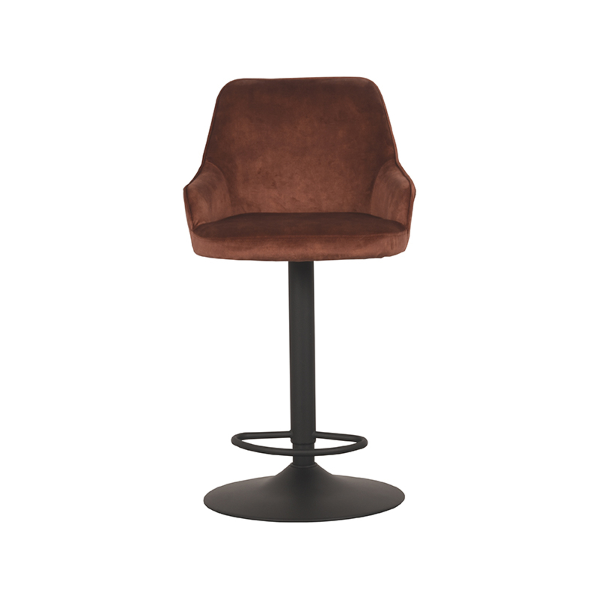 LABEL51 Barkruk Fender - Rust - Velours - Zithoogte 64-84