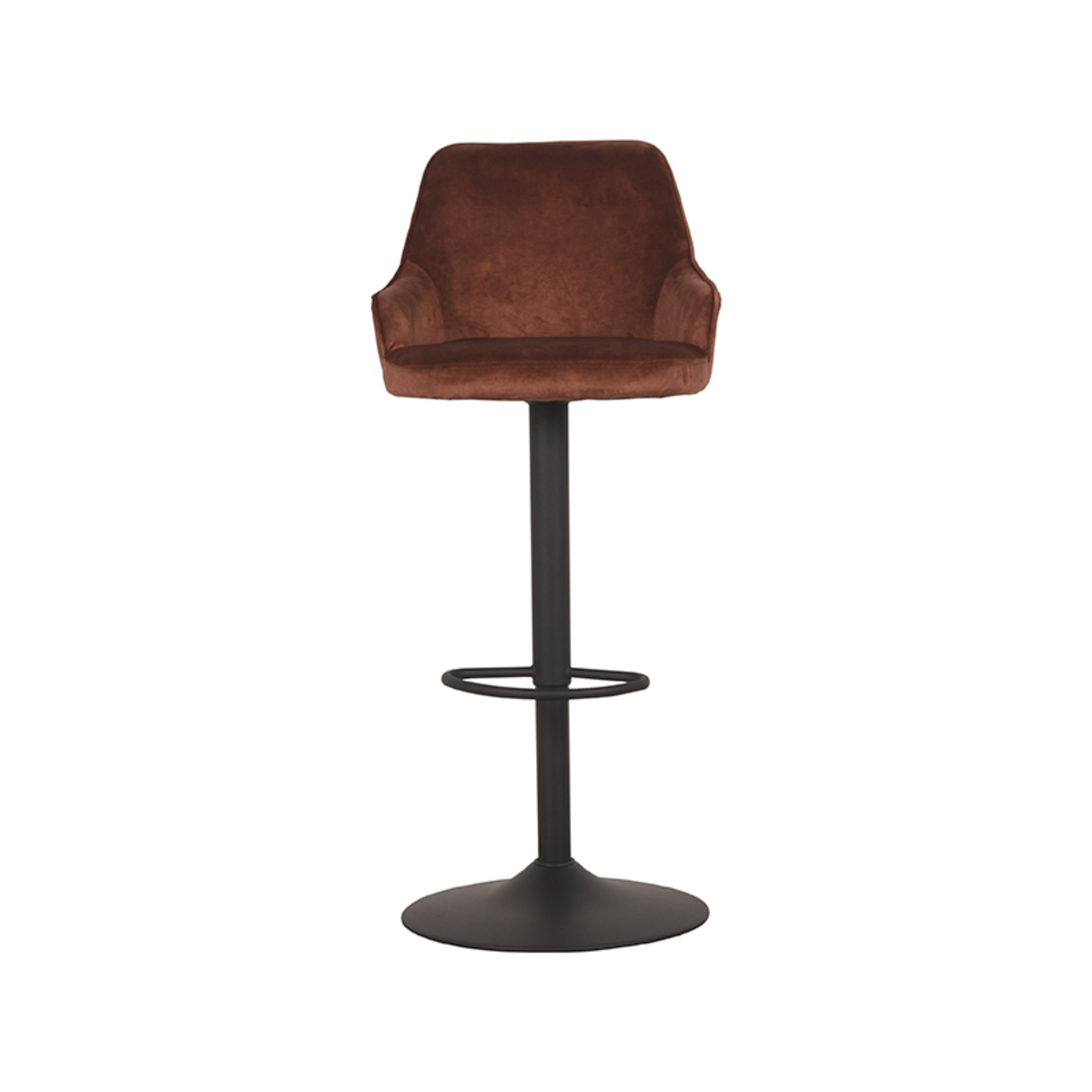 LABEL51 Barkruk Fender - Rust - Velours - Zithoogte 64-84