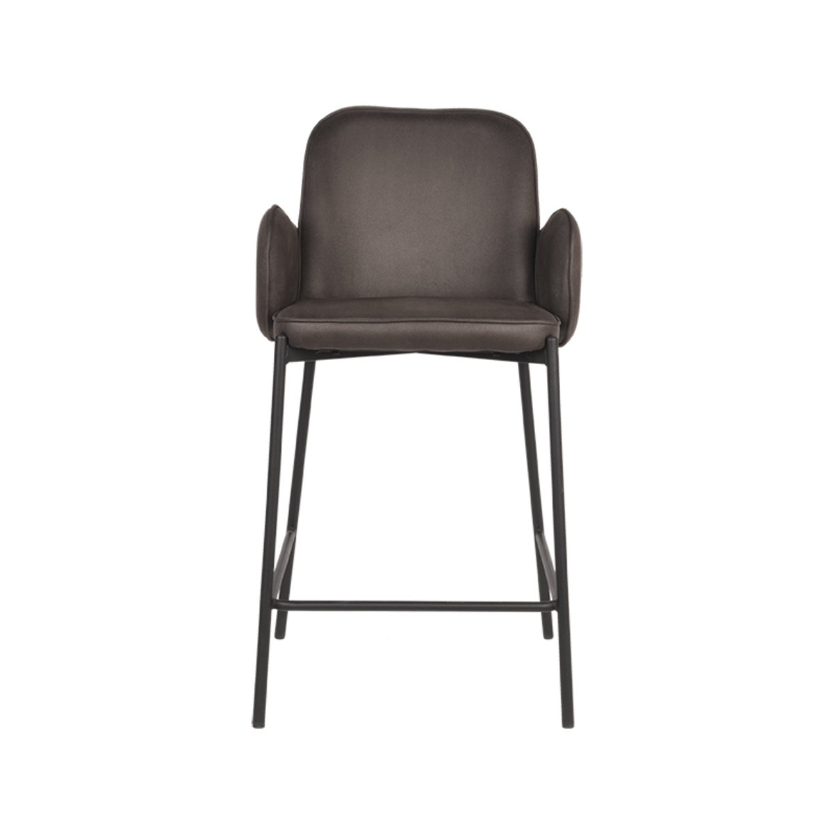 D-MAXX Barkruk Jari - Antraciet - Microfiber - Zithoogte 65
