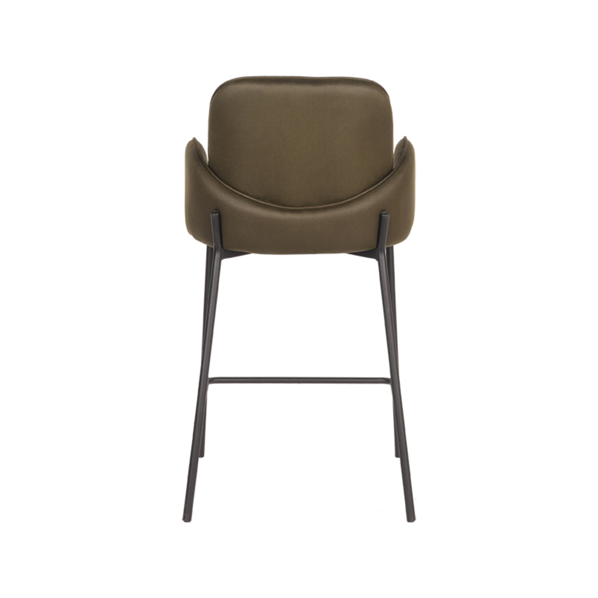D-MAXX Barkruk Jari - Army green - Microfiber - Zithoogte 65